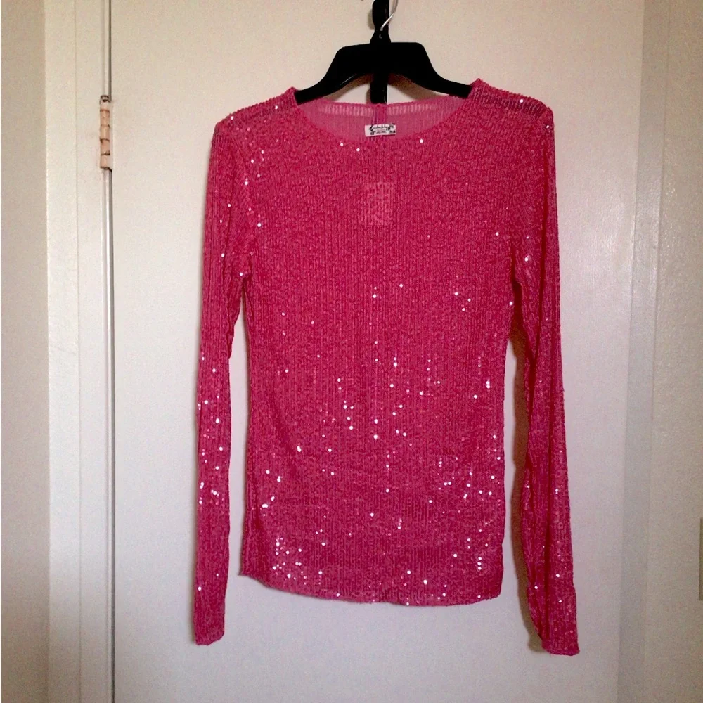 Free People Intimately Gold Rush Sequin Top
